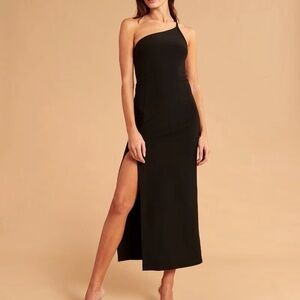 Abercrombie & Fitch Elegant Black One-Shoulder Dress